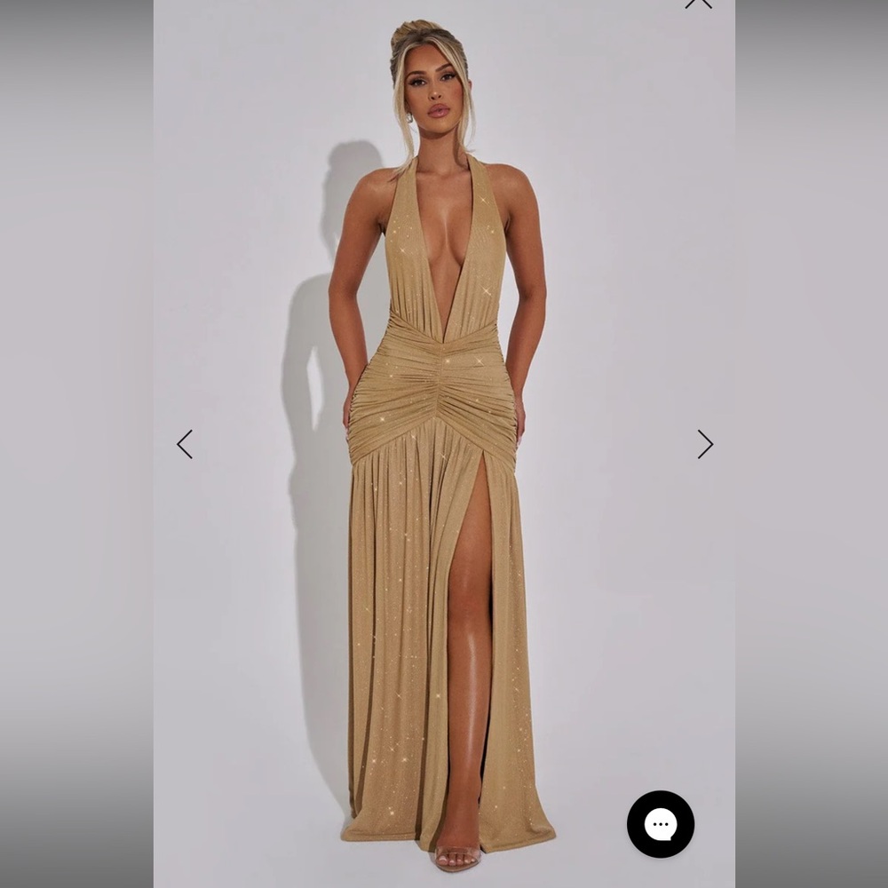 Babyboo MELANIA MAXI DRESS XS Gold